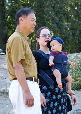 Dad, Nancy, and Linus