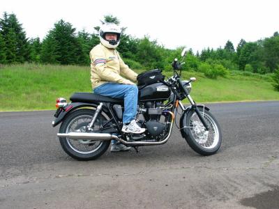 At 66 on my Triumph