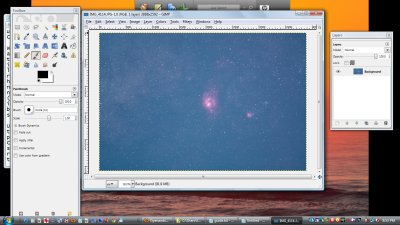Some basic astrophoto image processing using GIMP