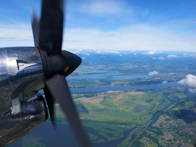 sauvie's island from the air