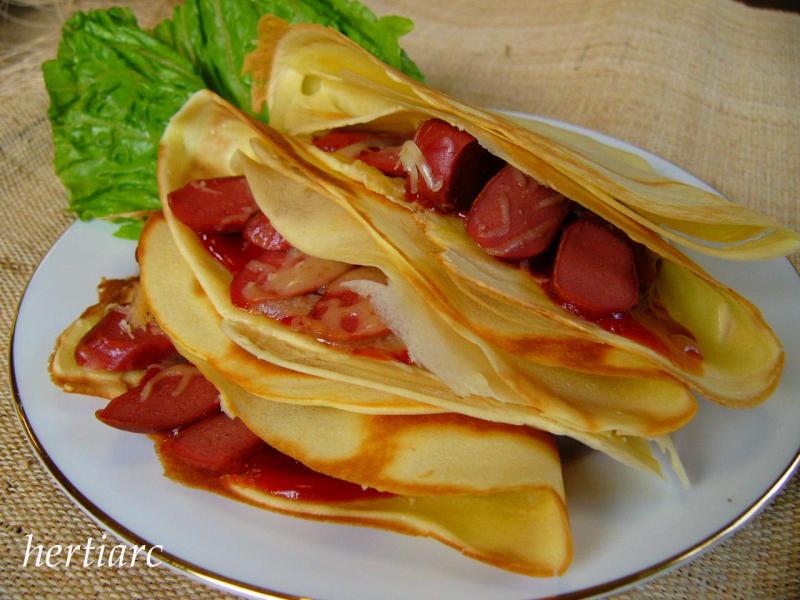 Crepe isi Sosis