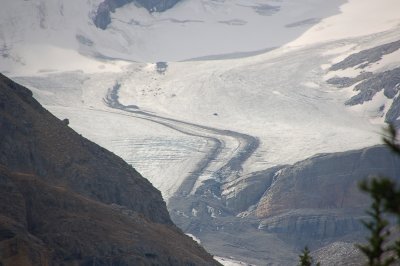 Ice melting path of Wapta glacier