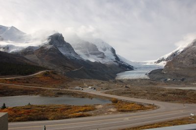 Receded icefield - global warming