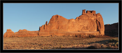 A Red Rock at Sunset (pano)