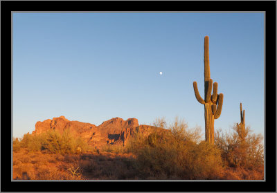 Superstition Mountains Moon Shot