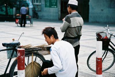 Street sellers, Pudong