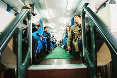 The upper deck of the train to Huangzhou