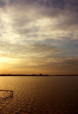 sunset over Buftea lake