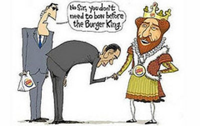 obama bows burger King