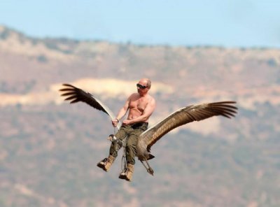 President Putin shows his boobs.