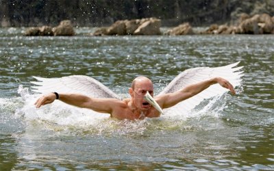 President Putin. Take off from a water.