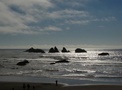 Sunshine on the ocean