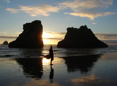 AJ on the sunset beach