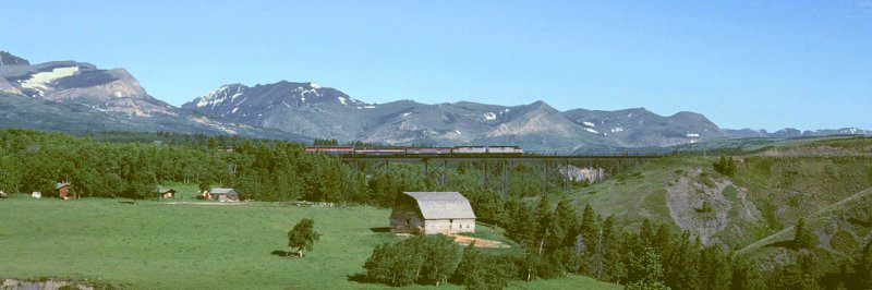 Amtrak 8 At East Glacier, Montana
