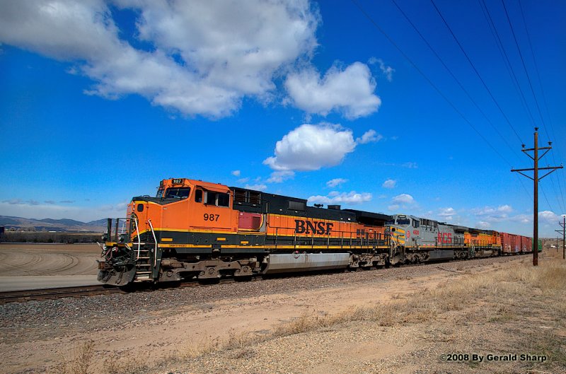 BNSF 987 North On Berthoud Hill, CO