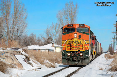 BNSF 537 South At North Longmont, CO