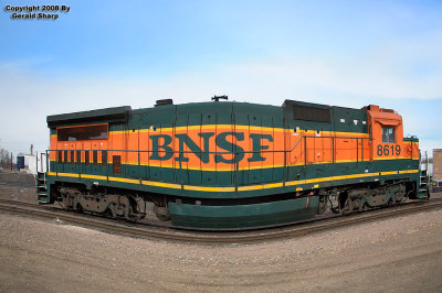 BNSF 8619 At Longmont, CO Distored 