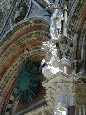 Detail of Duomo in Siena