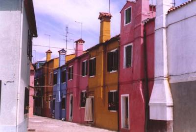 Row of Colored Houses in Burano
