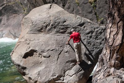 Bill, studying rock