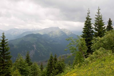 High Tatra from Road to Gesia Szyja