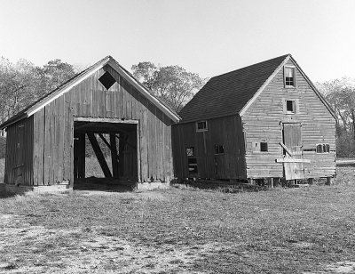 Two barns before restoration
