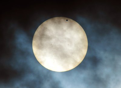 In the clouds, Venus transit 2012
