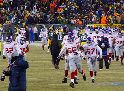 The New York Giants take the field.