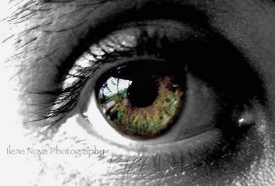 gazing at green through green eye