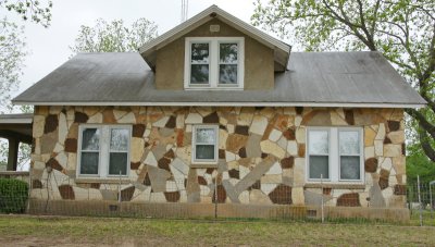 House at LBJ ranch- stonework like this was seen in the area