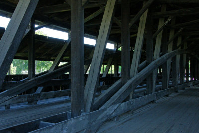 Inside covered bridge