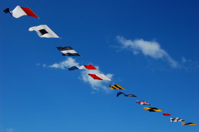 Flags on the Honolulu Star