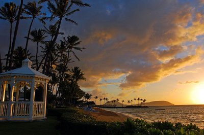 Gazebo at sunset