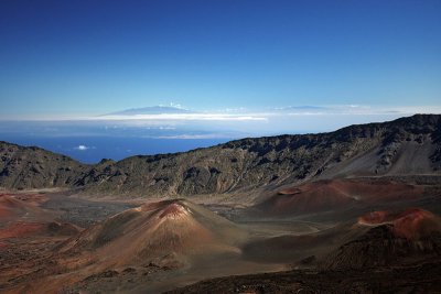 Mauna Kea and Mauna Loa in the distance