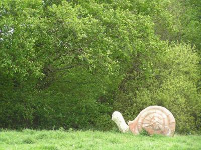 thats a fake snail....