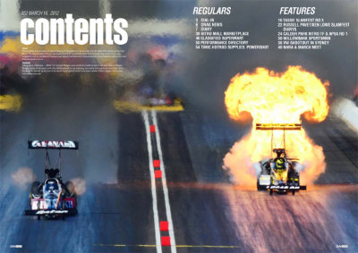 Dragster Australia 2012 Contents Page