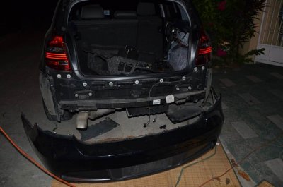 After inside...now comes the bumper..
