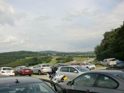 Nordschleife parking...as it fills up with runners
