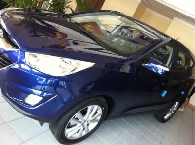 Blue Hyundai