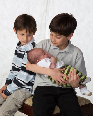 Grandsons Ben, Max, and New Arrival Nathaniel