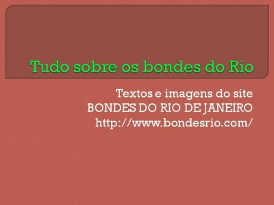 Bondes - do site www.bondesrio.com
