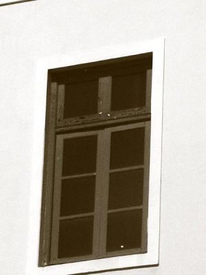 Detalhe da janela do prdio do Espao Cultural dos Correios - Spia