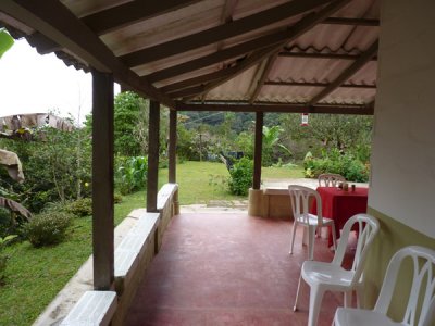 House / Garden at Chestnut-capped Piha Reserve / RNA Arrierito Antioqueno