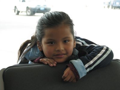 This Peruvian girl was smiling at me as I was taking pictures in the airport.