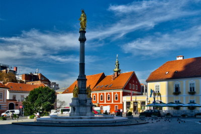 Croatia - Monument in front of Zagreb Cathedral.jpg