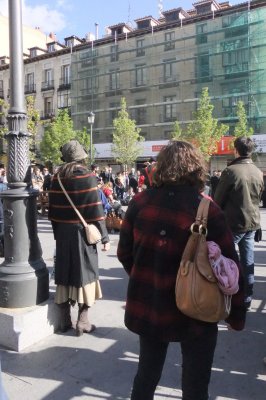 Watching street performers.