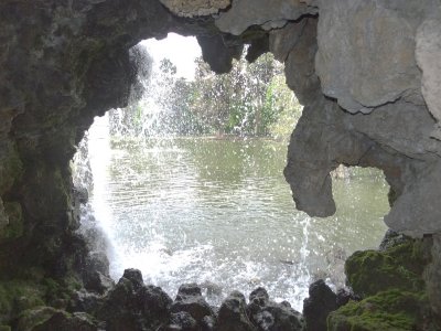 Grotto in the park.