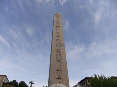 Istanbul, Hippodrome, Greek obelisk on Roman base in Istanbul