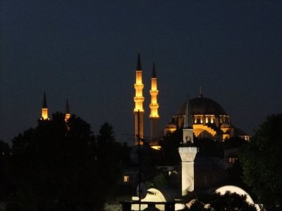 Istanbul, View from hotel by night