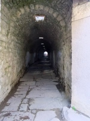 Aesclepion of Pergamon, all patients had to walk this passage alone to show commitment to recovery